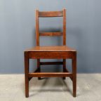 Set Van 6 Antieke Hollandse Eikenhouten Keukenstoelen thumbnail 27