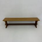 Vintage Solid Wooden Bench , 1970’S thumbnail 4