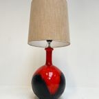 Bolvormige Keramische Lamp In West Germany Stijl, 1960'S thumbnail 2