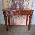 Klassieke Mahonie Houten Sidetable, Haltafel, Wandconsole Af thumbnail 3