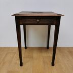 Antiek Frans Houten Bijzettafeltje Plantentafel Haltafeltje thumbnail 6