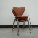 Chairs By Arne Jacobsen For Fritz Hansen Set Of 4, 1960s thumbnail 3