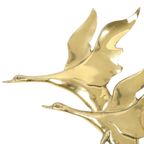 Messing Opvliegende Ganzen Mid Century Muurdecoratie Vogels thumbnail 7