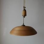 Vintage Rotan Bamboe / Koper Hanglamp Gabriella Crespi thumbnail 5