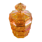 Artdeco Carnival Kristallen Sieradendoos Iriserend Oranje 1930’s thumbnail 3