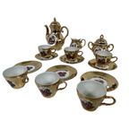 Versailles - Mocca Teaset 'Fragonard' With A Lot Of Gold - Complete thumbnail 3