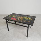 Vintage Tegeltafel Met Afbeelding Van Stierengevecht, Jaren 50 thumbnail 2
