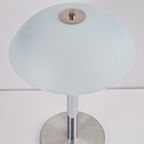 Vintage Mushroom Tafellamp Glas Rvs Chroom ‘60 Mid Century thumbnail 8