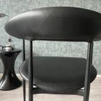 4X Vintage Fasem Leather P40 Chairs By Vegni & Gualtierotti thumbnail 8