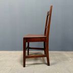 Set Van 6 Antieke Hollandse Eikenhouten Keukenstoelen thumbnail 13