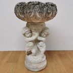 Antieke Tuinvaas Bloembak, Plantenbak Jardinière Op Zuil thumbnail 5