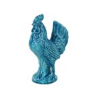 Vintage Chinees Geglazuurd Keramiek Turquoise Haan Kip Beeld Sculptuur thumbnail 2