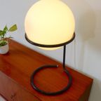 Vintage Tafellamp Dressoir Lamp Jaren 60 / 70 Bol Melkglas thumbnail 6