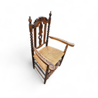8 ( 2 X Armrest ) X Ornate Wood / Bobbin / Wicker Dining Chair / Studded Chairs thumbnail 13