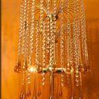 Vintage Murano Vloerlamp Goud Kleurige Pegels Staande Kroonluchter thumbnail 4