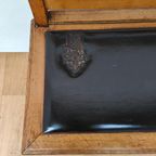 Vintage Franse Houten Klep Bank Halbank Eetkamerbank 109 thumbnail 8