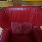 Rood Leren Lounge Fauteuil Door Calia Italia, 1990S thumbnail 11