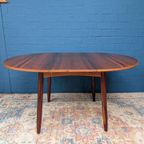 Vintage Palissander Ronde Eettafel, Verlengbaar, Jaren 60 thumbnail 6