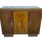 Art Deco Dressoir Kast Jaren 30 Met Marmeren Blad Design thumbnail 4