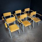 13 Stuks Stapelstoelen Schoolstoelen Met Armleuning thumbnail 3