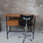 Vintage Bureau Laptop Tafel Smal Bureautje Kinderbureau Balie Werktafel Toonbank thumbnail 7
