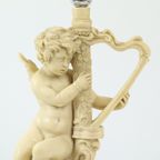 Fifties Italiaanse Lamp Engel Met Harp Giethars A Santini Gouden Voet 42Cm thumbnail 12