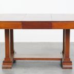 Uitschuifbare En Mooie Originele Art Deco Eettafel Voor 4 Tot 6 Personen Met Mooie Details thumbnail 3