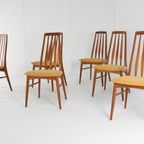 Set 6 Niels Koefoed Model Eva Stoelen Eetkamerstoelen 'lindeskovs' Vintage thumbnail 6
