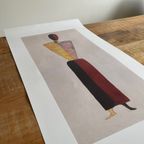Kasimir Malevich (1878-1935), The Girl, Figure On White, Printed In Belgium thumbnail 9