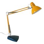 Vintage Schaarlamp Okergeel Met Standaard 1960’s thumbnail 2