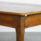 Charmante En Grote Antieke Eettafel Met Een Lade En Prachtige Originele Details thumbnail 13