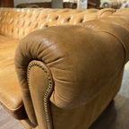 Stoere Xl Vintage Chesterfield 3 Zits Bank Camel / Cognac thumbnail 5