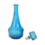 Vintage Kobalt Blauwe Karaf 0,5L Glas Made In Belgium thumbnail 8
