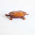 Turtle Shaped Trinket Box, Tropical Wood thumbnail 5