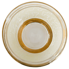 Art Deco Sieradendoosje Glas Goud Geel Patroon 1950’s thumbnail 6