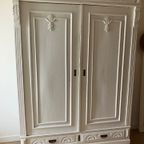 Vintage Brocante Houten Kleding Kast thumbnail 6