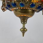 Arabian Hanging Pendant - Brass And Multicolored Pieces Of Plastic thumbnail 8