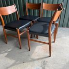 4 Pastoe Teak Skai Eetkamerstoelen Sa10 Cees Braakman thumbnail 8