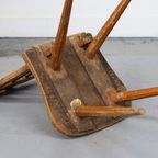 Antieke Wabi Sabi Primitieve Bergstoel thumbnail 9