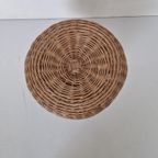 Mid Century Hout En Rieten Krukje Toegekend Aan Tony Paul. thumbnail 6