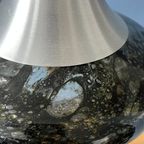 Mid Century Doria Leuchten Zwart Glazen Hanglamp - Space Age Hanglamp - Jaren '70 Glazen L thumbnail 10