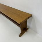 Vintage Solid Wooden Bench , 1970’S thumbnail 11