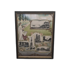 Franse Art Nouveau Lithografie Ingelijst thumbnail 9