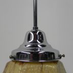 Art Deco Hanglamp Met Gemarmerde 6 Hoekige Kap thumbnail 14