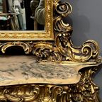 Baroque Style Console With Mirror. thumbnail 7