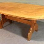 Vintage Grote Massief Grenen Eettafel, Ovaal, 180 X 90 Cm thumbnail 4