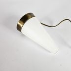 R.S.-Leuchten - Kegellamp - Tafellamp - Melkglas - Messing - 80'S thumbnail 5