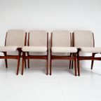 Set Van 4 Opnieuw Gestoffeerde Mahjongg Stoelen, 1950'S thumbnail 2