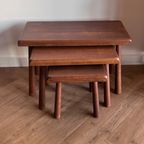 Vintage Brutalist Bijzettafelset/Nesting Tables thumbnail 4