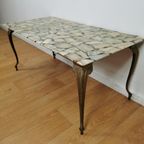 Vintage Hollywood Regency Salontafel Met Marmer Blad. 505 thumbnail 6